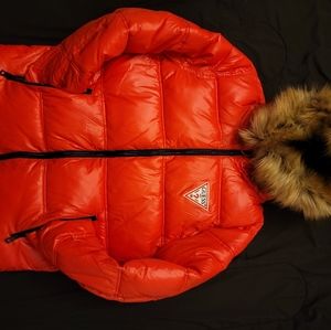 Guess Faux Fur Puffer Snorkel